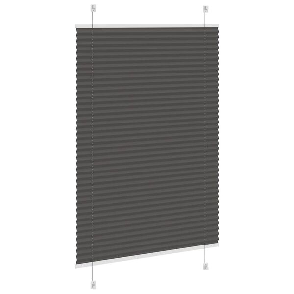 vidaXL Pleated Blind Black 100% Polyester 33.5 x 39.4 in