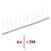 vidaXL 2-row Stainless Steel Bird & Pigeon Spikes Set of 6 10 Feet