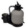 vidaXL Sand Filter Pump Set of 2 Black, Grey Reinforced Plastic Medium