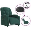 vidaXL Electric Massage Recliner Chair Dark green Polyester, Metal, Plywood