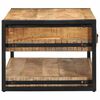 vidaXL Coffee Table Natural wood Solid mango wood, powder-coated iron
