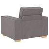 vidaXL Sofa 3 pcs Taupe Linen-blend Fabric