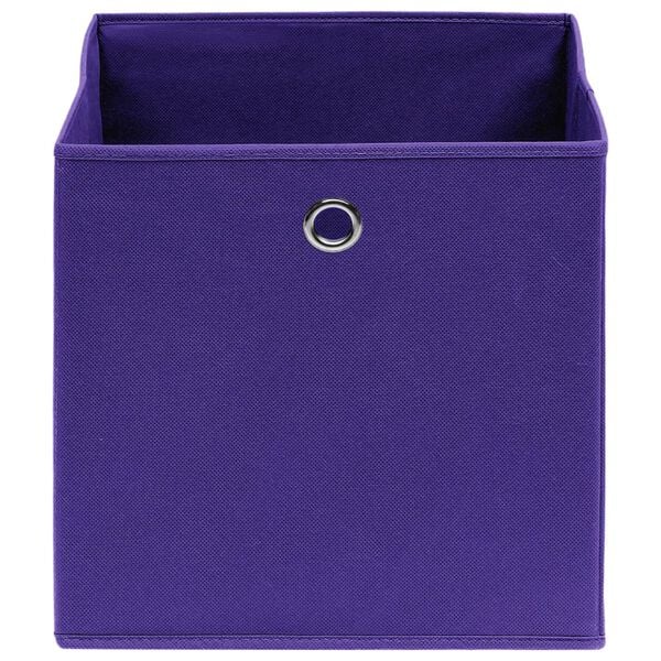 vidaXL Storage Boxes 4 pcs Non-woven Fabric 11"x11"x11" Purple