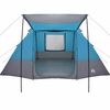 vidaXL Camping Tent with Roof Blue 189.76 x 141.73 x 89.37 in Taffeta