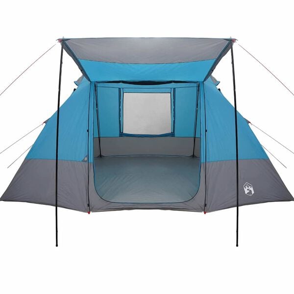 vidaXL Camping Tent with Roof Blue 189.76 x 141.73 x 89.37 in Taffeta