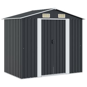 vidaXL Garden Shed Anthracite Galvanized steel 80.3 x 51.9 x 73.2 in