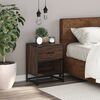 vidaXL Bedside Cabinet Brown Oak Engineered wood Standard