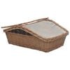 vidaXL Firewood Basket with Handle 24.2"x18.3"x22.8" Brown Willow