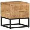 vidaXL Side Table Natural mango wood, black