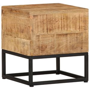 vidaXL Side Table Natural mango wood, black