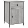vidaXL Bedside Cabinet Set of 2 Grey Sonoma Engineered Wood, Iron Medium