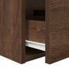 vidaXL Wall-mounted Nightstand Brown Oak Engineered Wood