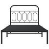 vidaXL Bed Frame Black Steel 42.1 x 79.9 in Stylish and Modern