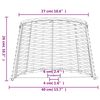 vidaXL Lamp Shade Brown Wicker, Iron Medium Decorative Inlays