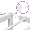 vidaXL Bed Frame White Steel Twin Bed Frame Rectangular Modern