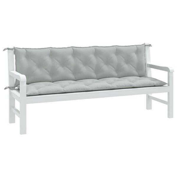 vidaXL Garden Bench Cushion Melange light grey 100% polyester