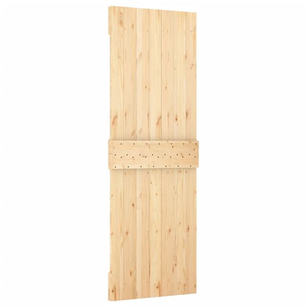vidaXL Sliding Door with Hardware Set 27.6x82.7" Solid Wood Pine