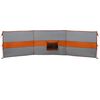 vidaXL Camping Windbreak Grey and Orange 192.9x48.4" Waterproof