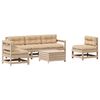 vidaXL 6 Piece Patio Lounge Set with Cushions Solid Wood Pine