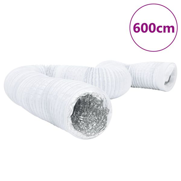 vidaXL Ventilation Duct Aluminium and PVC 19.7 ' &Oslash;5.9 "