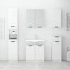 vidaXL Bathroom Cabinet White Engineered Wood Compact Bathroom Cabinet