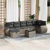 vidaXL Garden Sofa Set Gray, Dark Gray