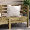 vidaXL Garden Sofa Natural Wood Vacuum Pressure Treated Pinewood Medium