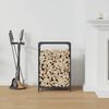 vidaXL Firewood Rack Anthracite 17.3x11.0x25.6" Cold-rolled steel