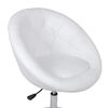 vidaXL Bar Stool Set of 2 White Faux Leather, Steel Medium