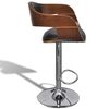vidaXL Bar Stool Set of 2 Black and brown