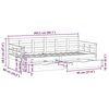 vidaXL Daybed Pinewood Solid pinewood 31.5x79 in