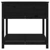 vidaXL Planter Black Solid pine wood Large Planter Square Rustic