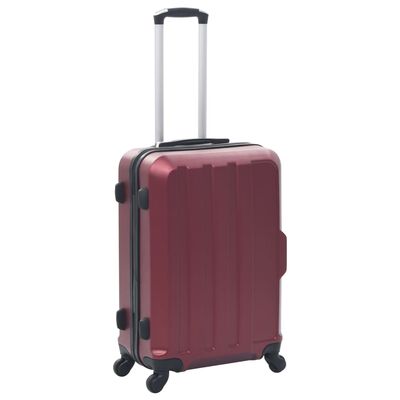 vidaXL Hardcase Trolley Set 3 pcs Wine Red ABS