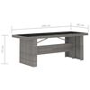 vidaXL Outdoor Dining Set Grey