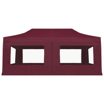 vidaXL Professional Folding Party Tent with Walls Aluminum 19.7'x9.8' Wine Red