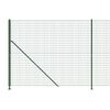 vidaXL Wire Mesh Fence with Flange Green 5.2x82.0'