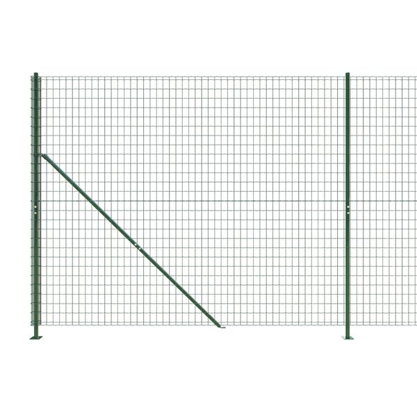 vidaXL Wire Mesh Fence with Flange Green 5.2x82.0'