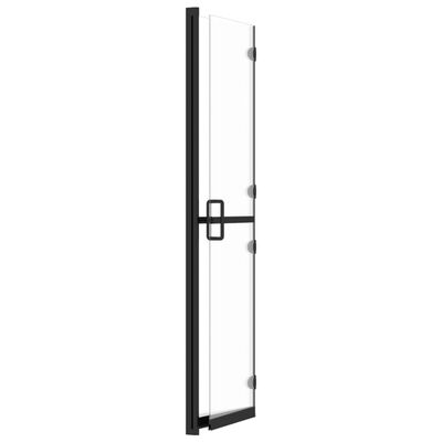 vidaXL Foldable Walk-in Shower Wall Transparent ESG Glass 47.2"x74.8" |