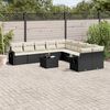 vidaXL Garden Sofa Set Black