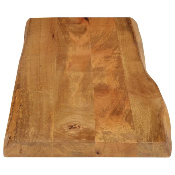 vidaXL Table Top 55.1"x15.7"x1" Live Edge Solid Wood Mango