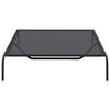 vidaXL Elevated Dog Bed Black Textilene and powder-coated steel