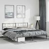 vidaXL Metal Bed Frame without Mattress with Headboard Black 72"x83.9"