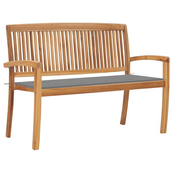 vidaXL Garden Bench Teak Teak wood Medium Stackable Garden Bench