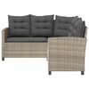 vidaXL Garden Sofa Light grey