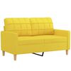 vidaXL Sofa Set Light yellow Fabric (100% polyester), metal, plywood