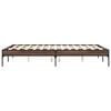 vidaXL Bed Frame Brown Oak Engineered Wood, Metal, Plywood Double