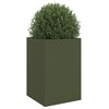 vidaXL Planter Olive green Cold-rolled steel Medium Durable Planter