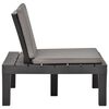 vidaXL Patio Lounge Chair with Cushion Plastic Anthracite