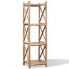 vidaXL Bookcase Bamboo Compact Shelf Square Tropical Bamboo Shelf