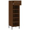 vidaXL Shoe Cabinet Brown Oak Engineered Wood, Iron, Zinc Alloy Medium